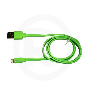 CABLE LIGHTNING PLANO A USB 3 PIES VERDE
