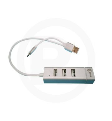 ADAPT 2 EN 1 TIP C Y USB 2.0 A 3USB2.0 Y RJ45 PLAT
