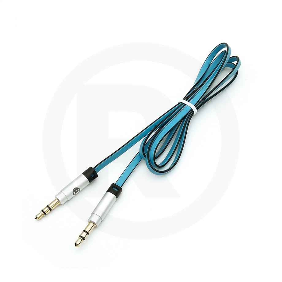 CABLE 3 5MM PLANO AZUL TIP METALICO 3P