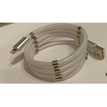 CABLE MAGNETICO USB A LIGHTNING 3FT BLANCO